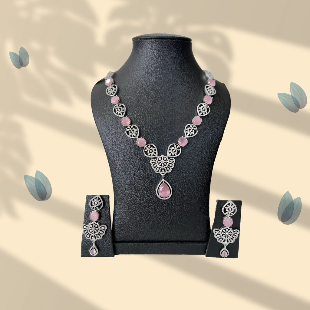 Rose Quartz Floral Lattice
