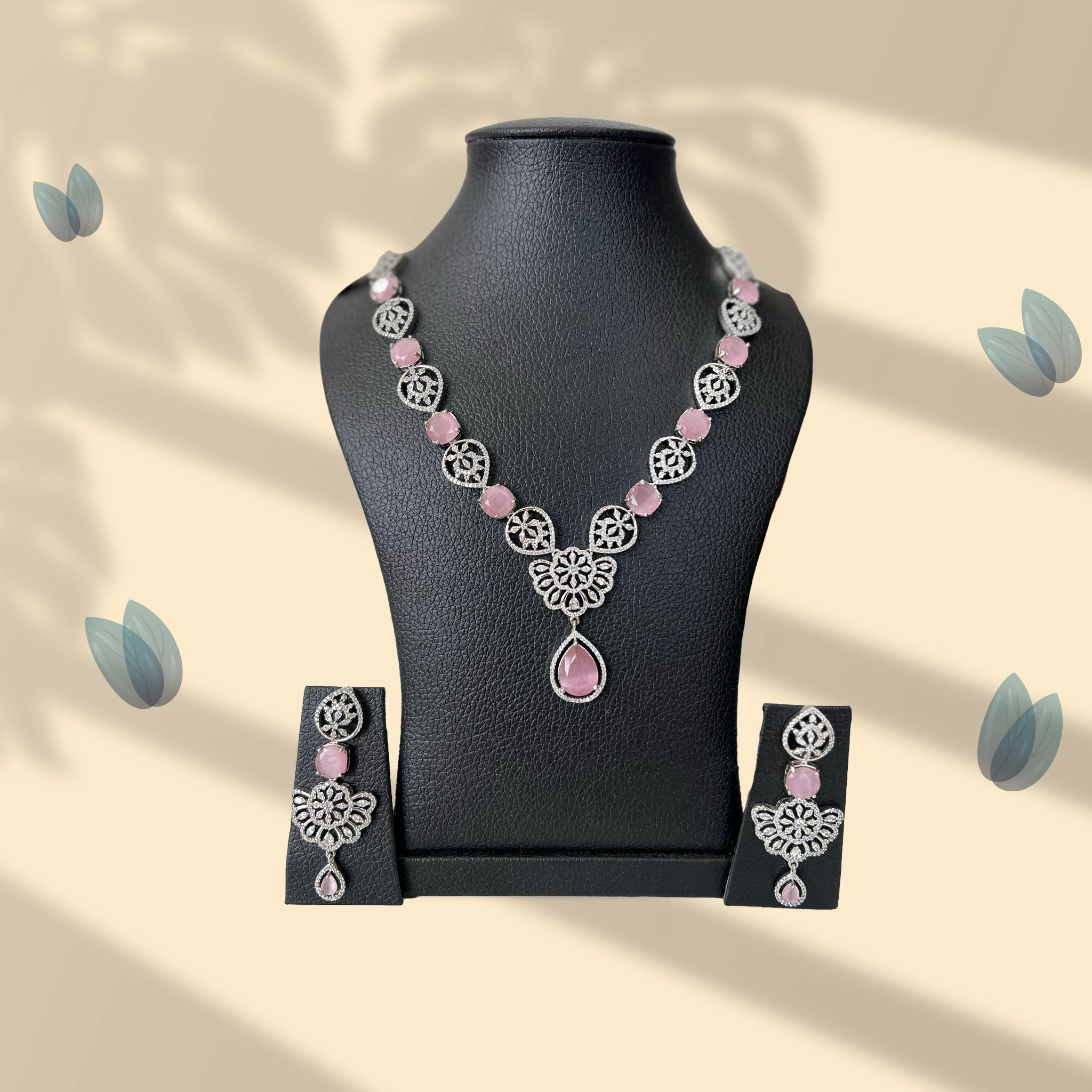 Rose Quartz Floral Lattice
