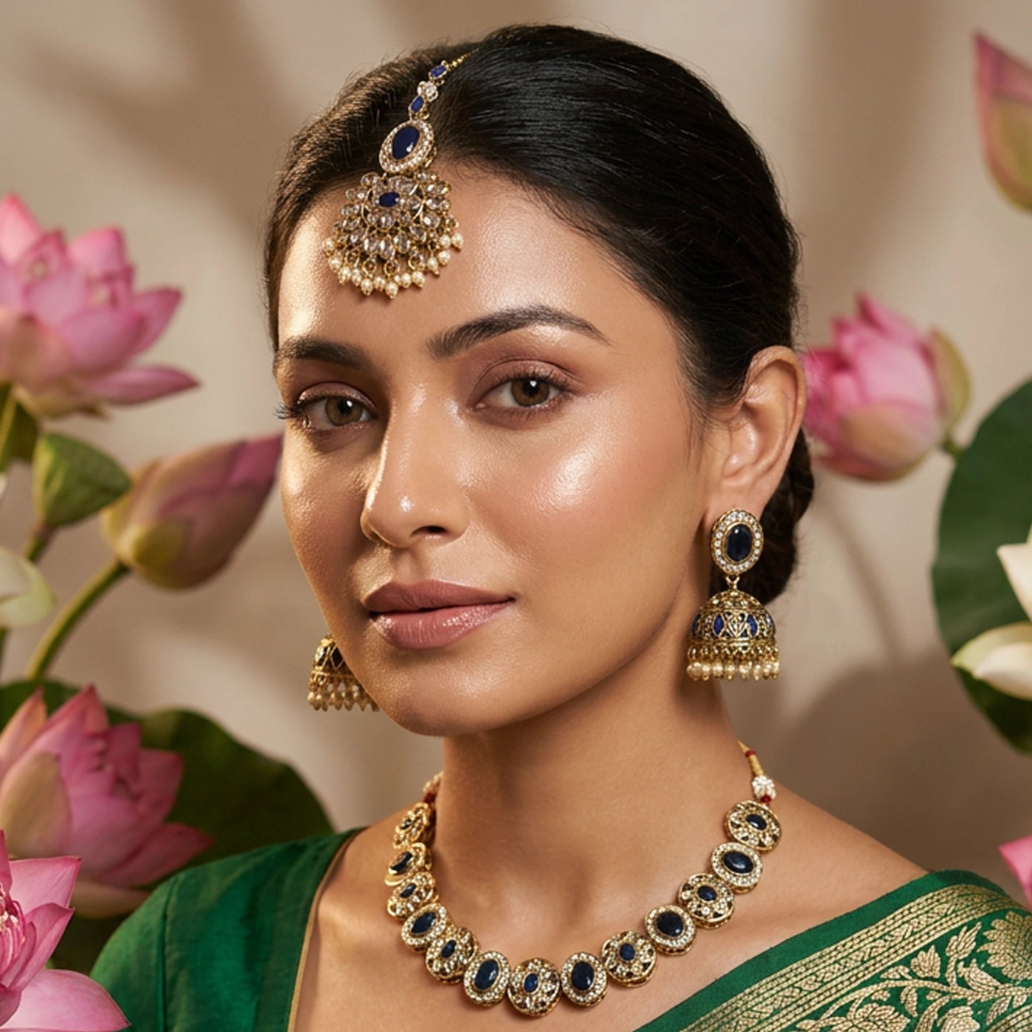 Royal Azure Meenakari Set