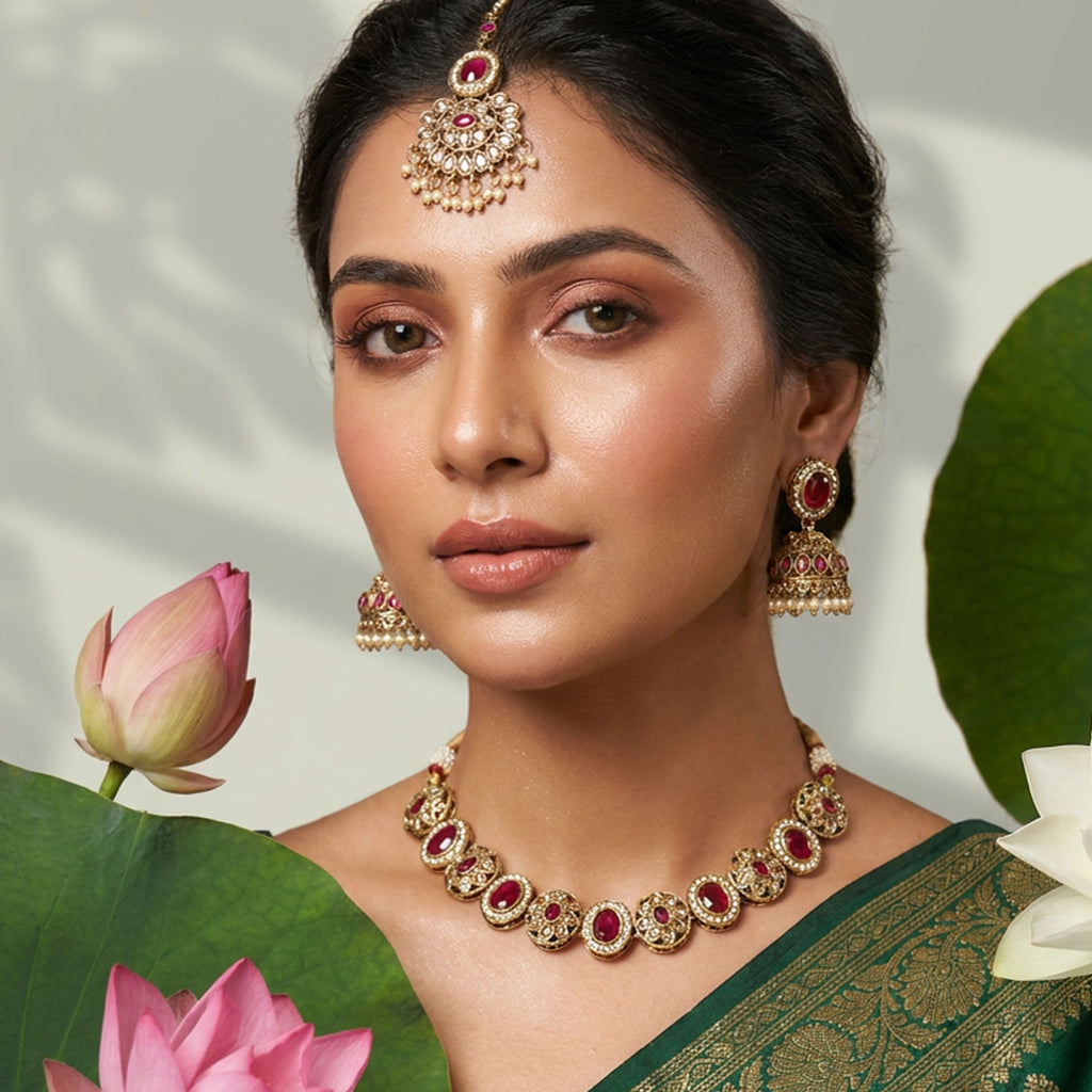 Royal Azure Meenakari Set