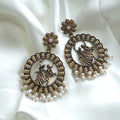 Antique Radha Krishna Pearl Drop Earrings