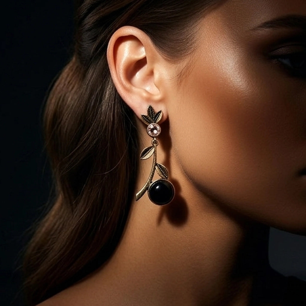 Traditional Floral Drop Earrings