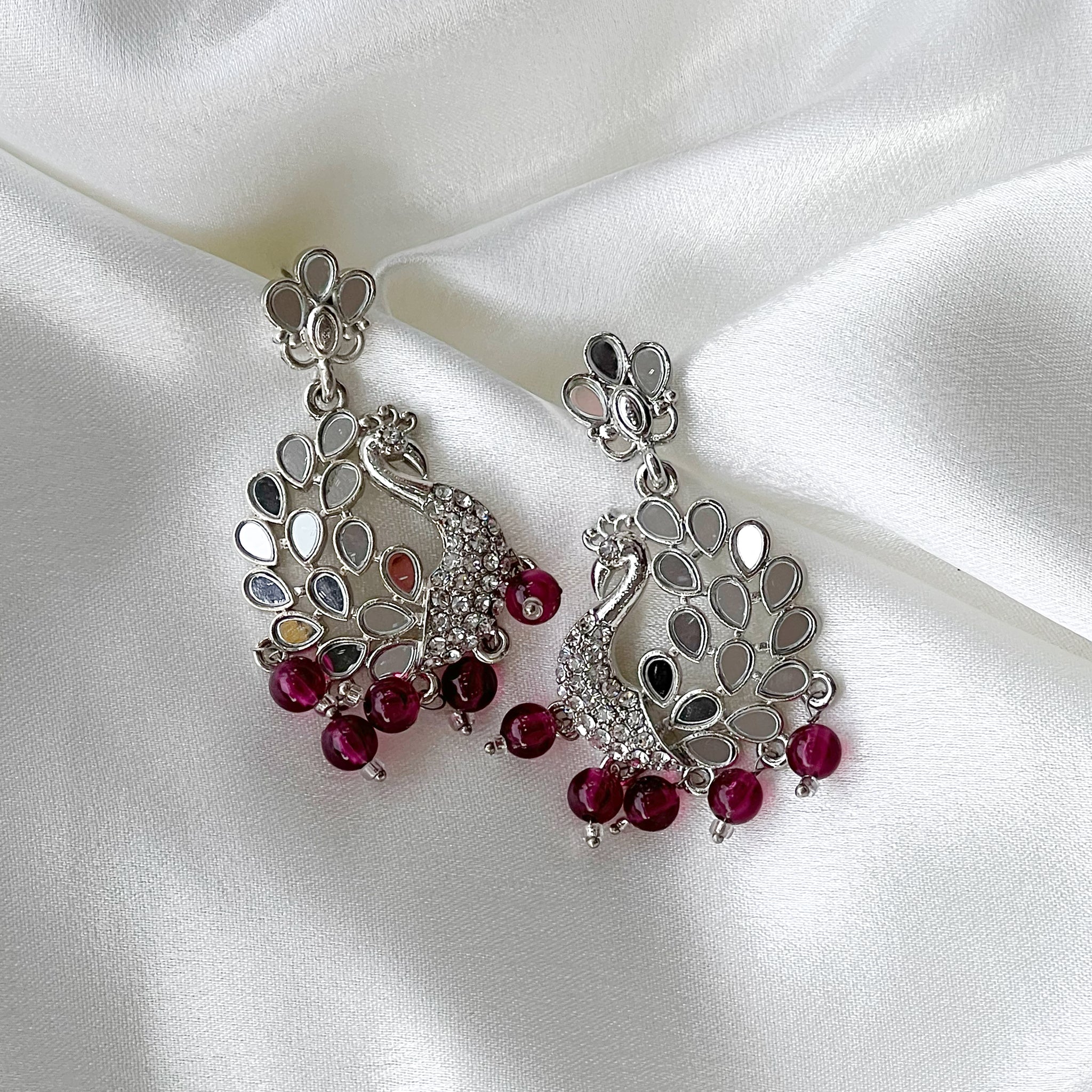 Peacock Design Dangle Earrings