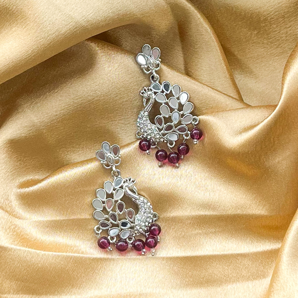 Peacock Design Dangle Earrings