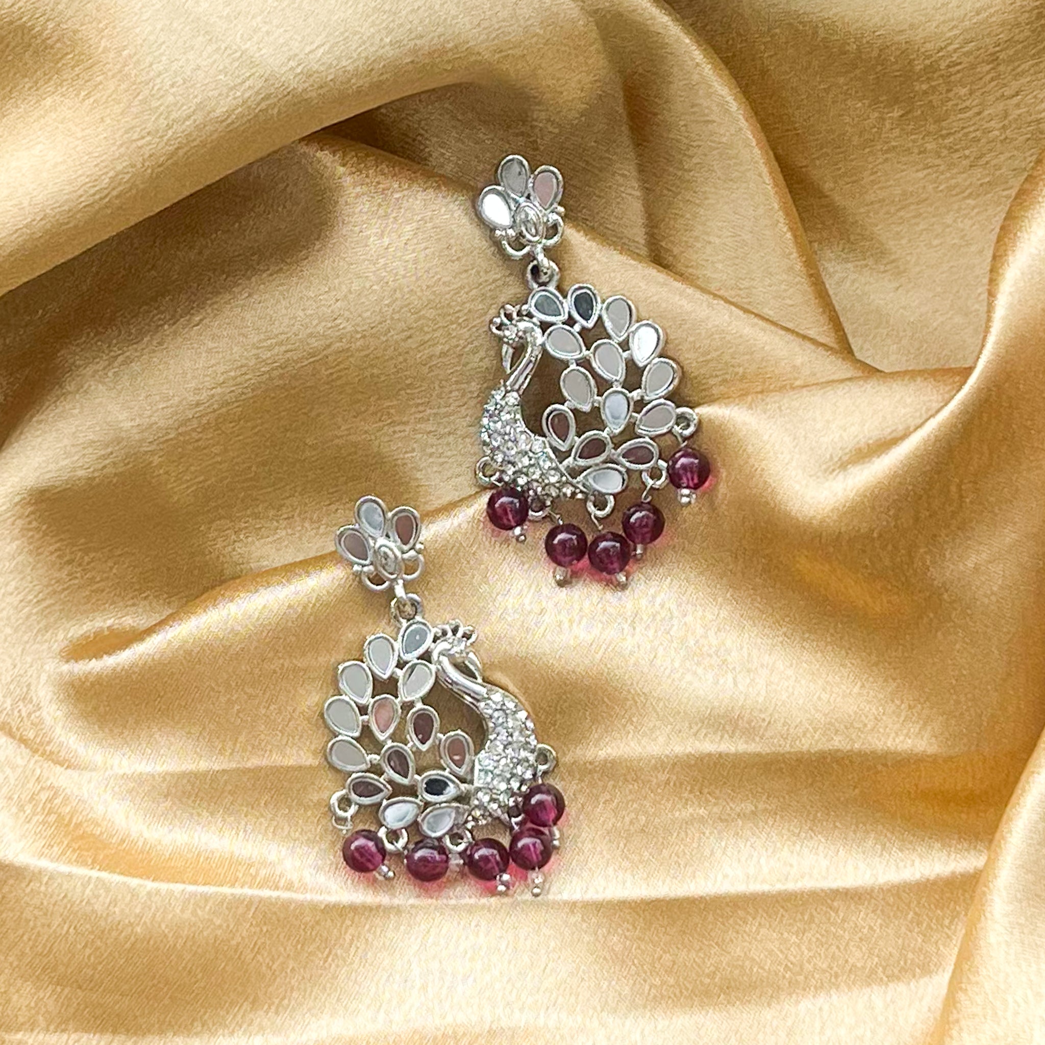 Peacock Design Dangle Earrings