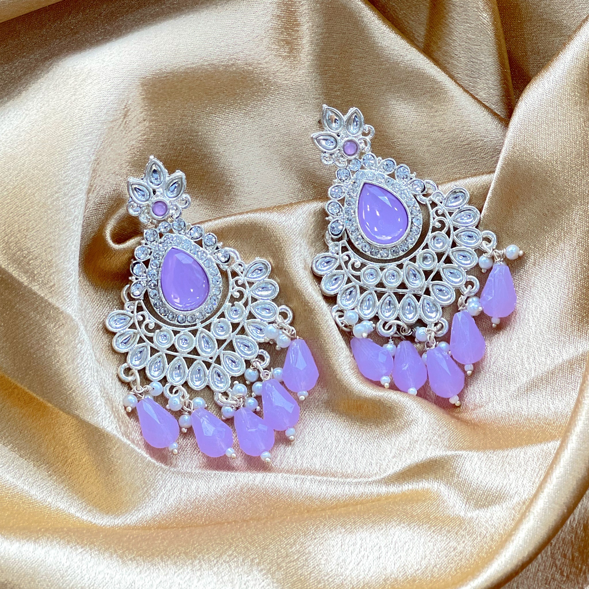 Chandbali Style Pearl Earrings
