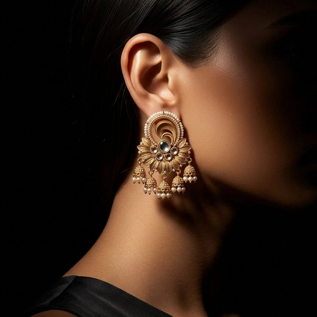 Alloy Metal Earrings
