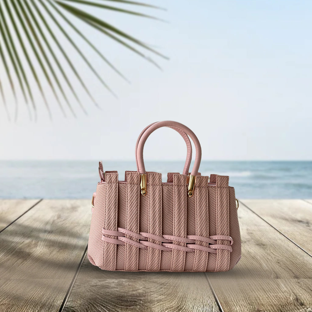 The Dusty Rose Lattice Handbag
