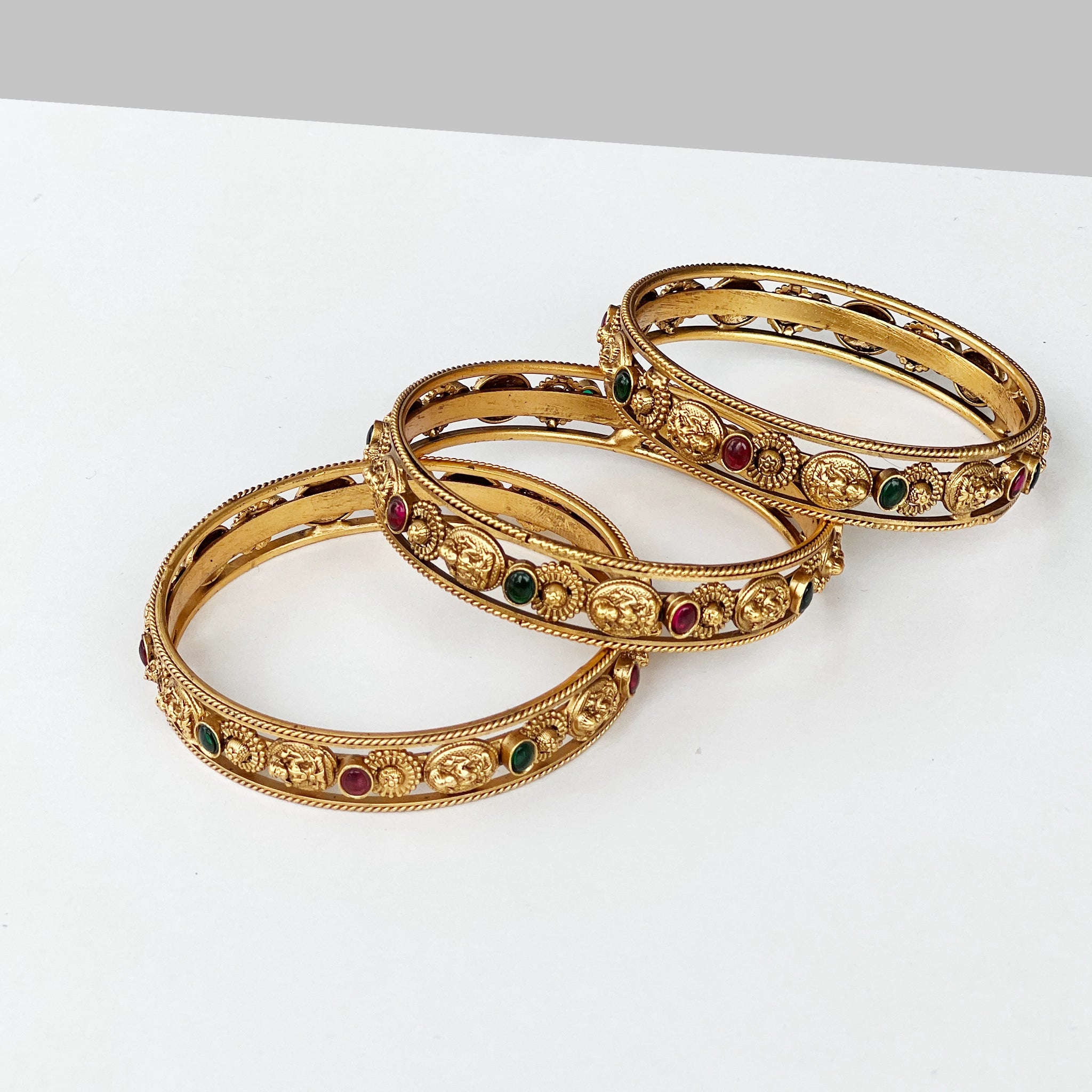 Antique Coin Motif Temple Bangles