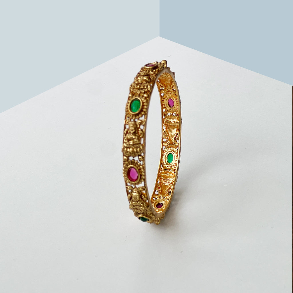 Antique Lakshmi Kemp Stone Temple Bangles