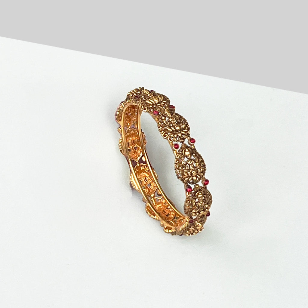 Antique Floral Nakshi Temple Bangles