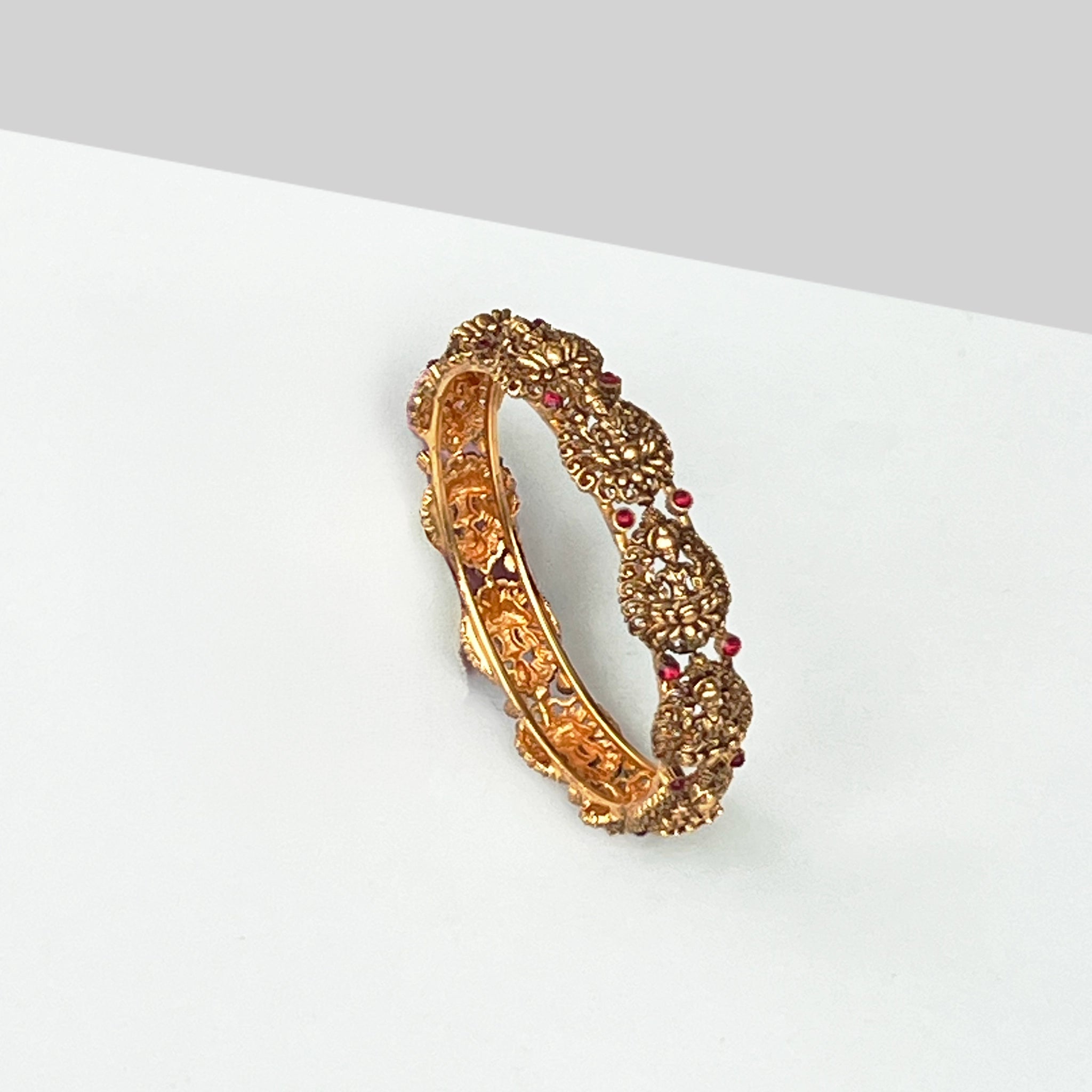 Antique Floral Nakshi Temple Bangles