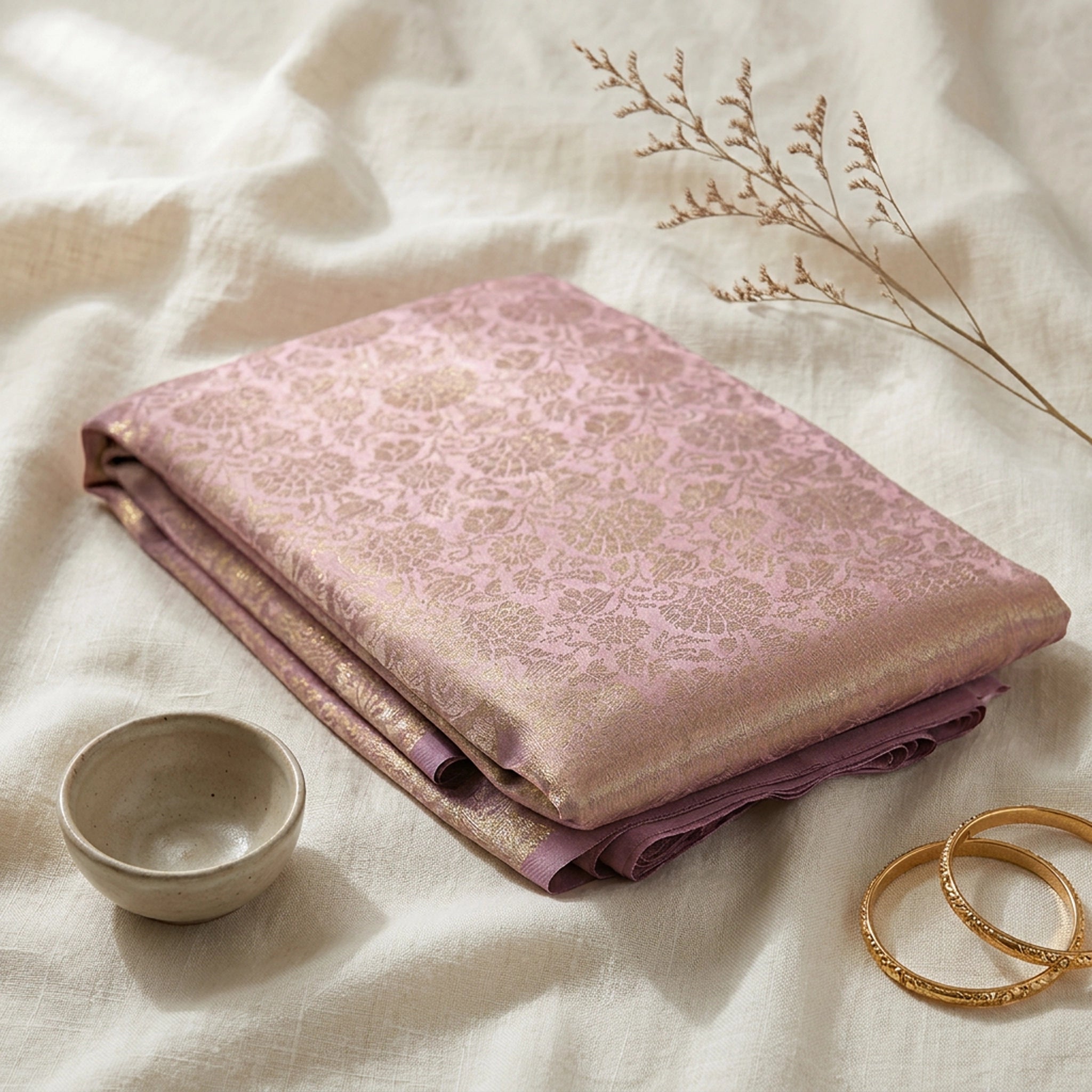 Premium Lavender Soft Silk Jacquard Saree with Elegant Woven Border