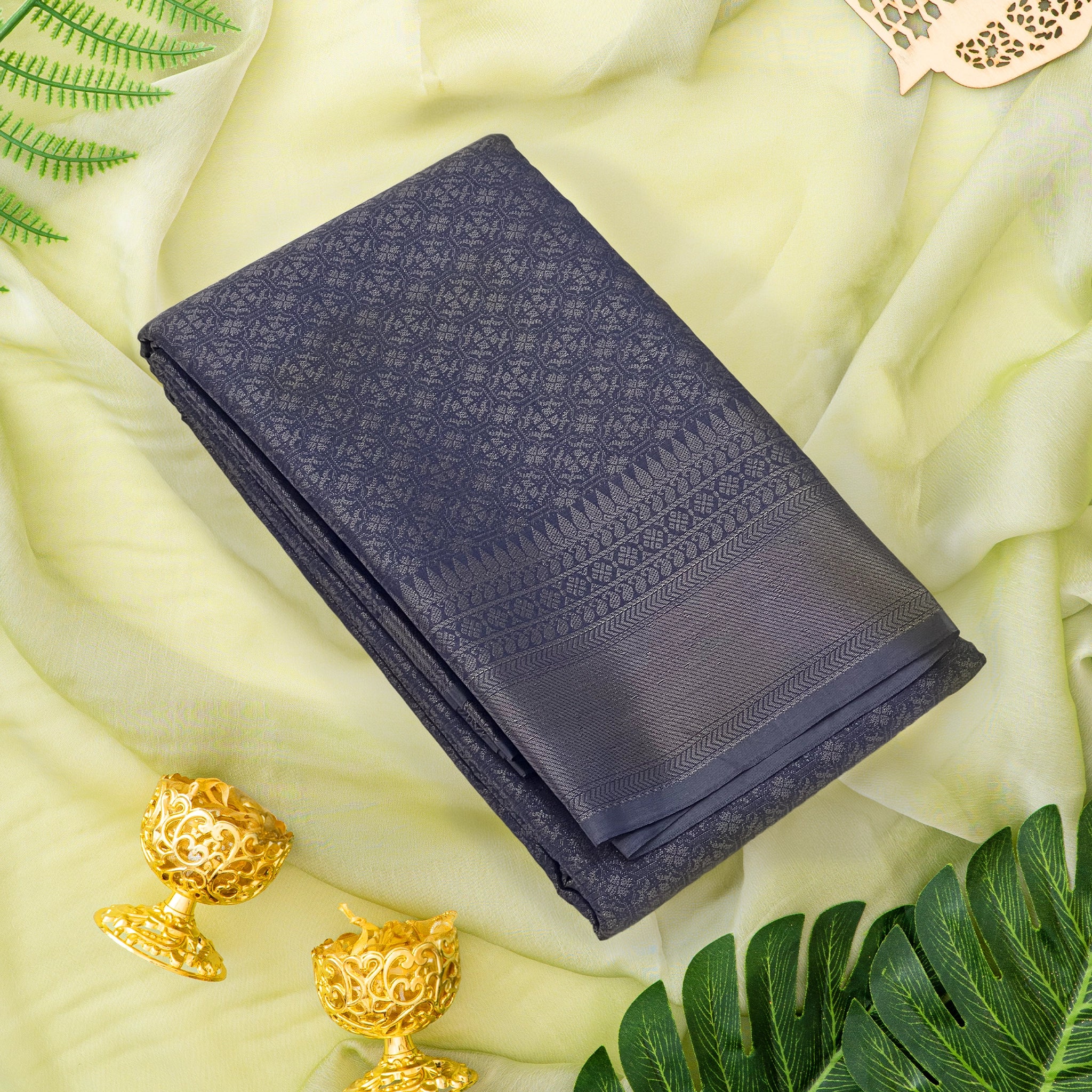 Elegant Royal Navy Blue Soft Silk Saree